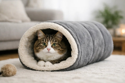 How a Cat Tunnel Bed for Anxiety Can Help