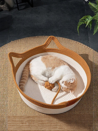 Cat Ear Woven Pet Nest