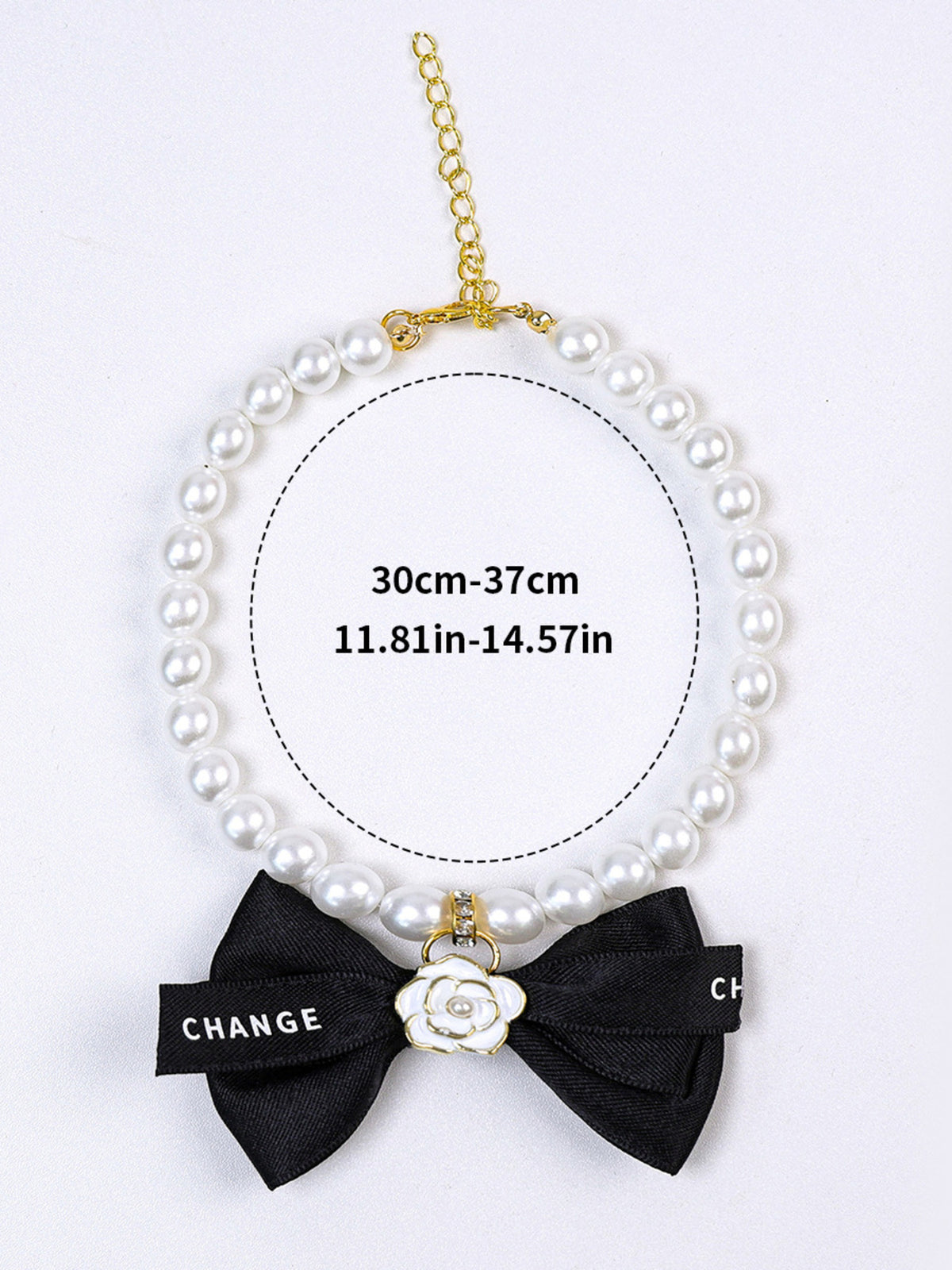 Pearl Bowknot Pet Necklace