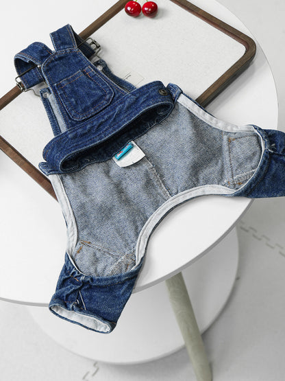 Denim Pet Overalls