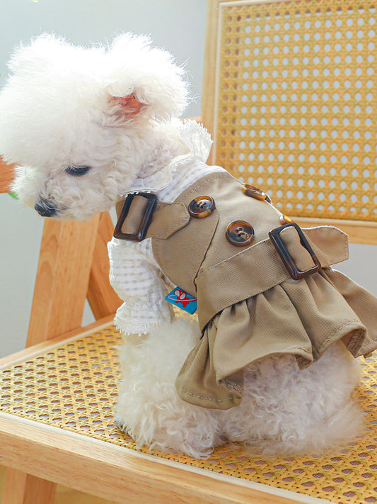 Buckle Pet Trench Coat